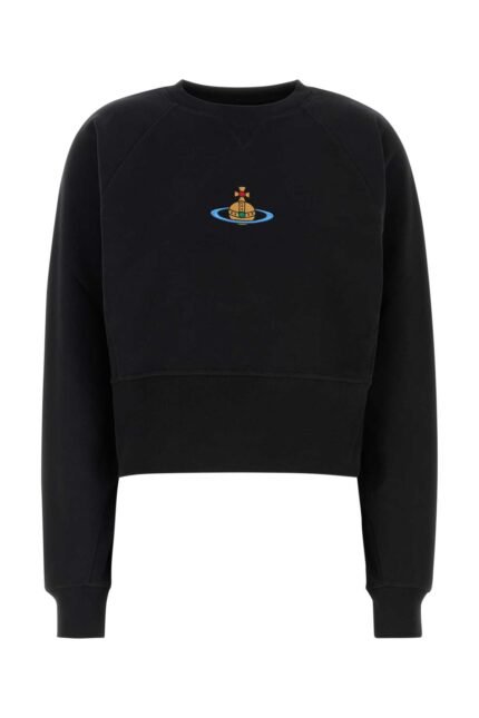 Black cotton sweatshirt