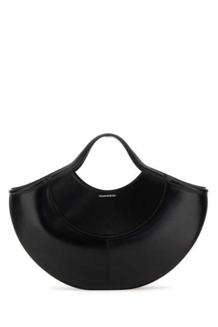 Black leather The Cove shopping bag