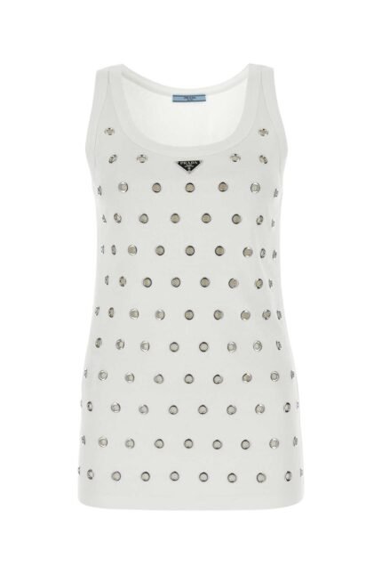 White cotton tank top