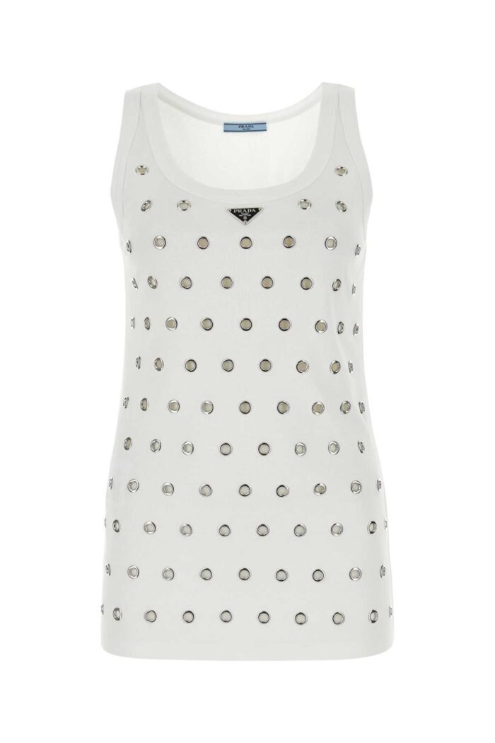 White cotton tank top - Image 1