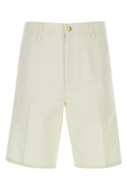 White cotton Single Knee Short
