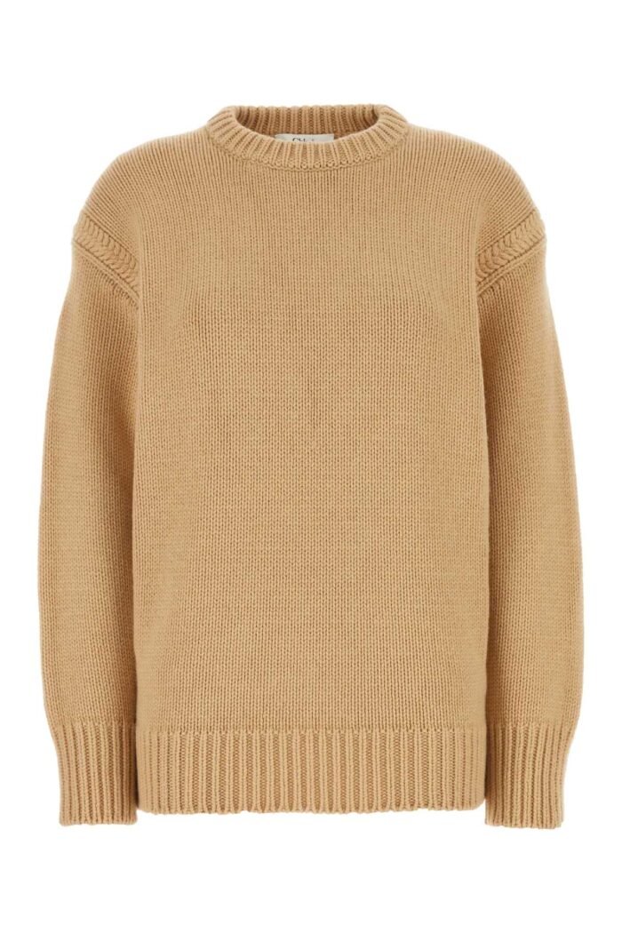 Skin pink cashmere blend oversize sweater - Image 1