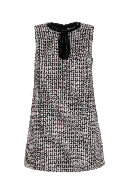 Multicolor tweed mini dress