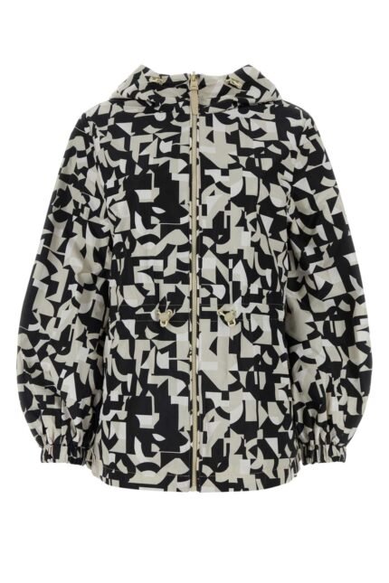 Printed polyester reversibile Delia windbreaker