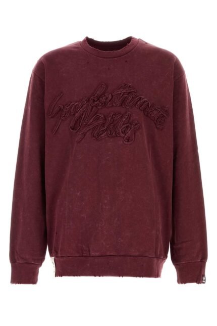 Felpa in cotone bordeaux