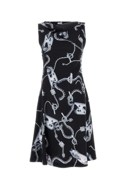 Printed viscose dress