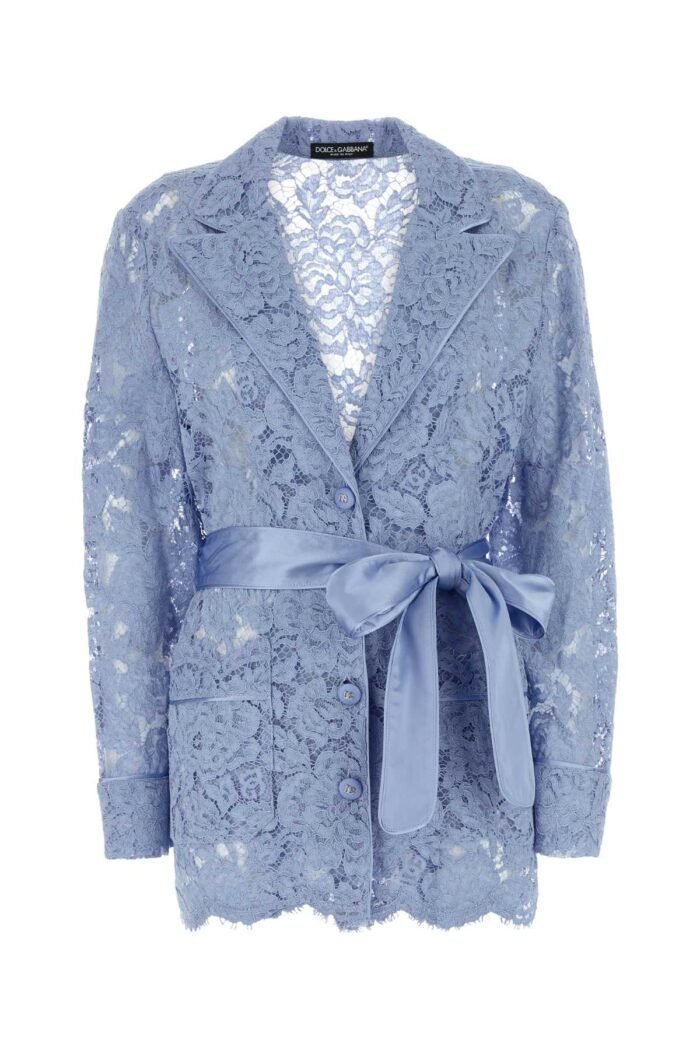 Light blue lace pyjama shirt - Image 1