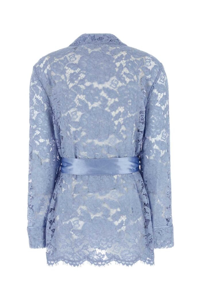 Light blue lace pyjama shirt - Image 2