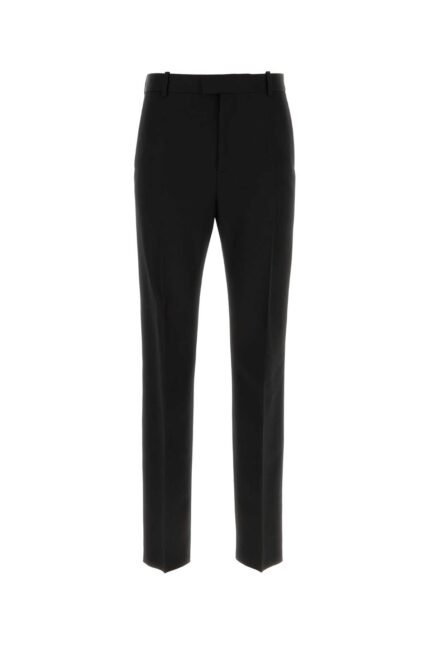 Black wool pant