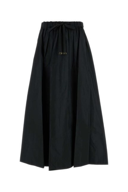 Black poplin Lirica skirt