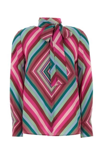 Printed crepe shirt