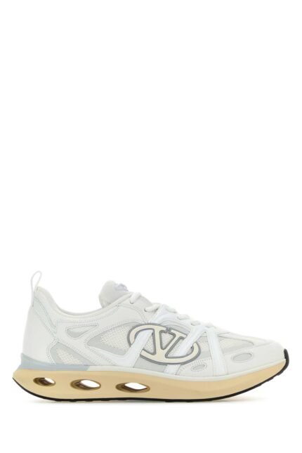 White leather and fabric VLogo EasyJog sneakers