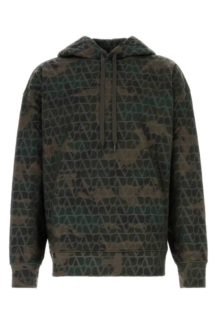Printed cotton blend oversize sweatshirt - Image 1