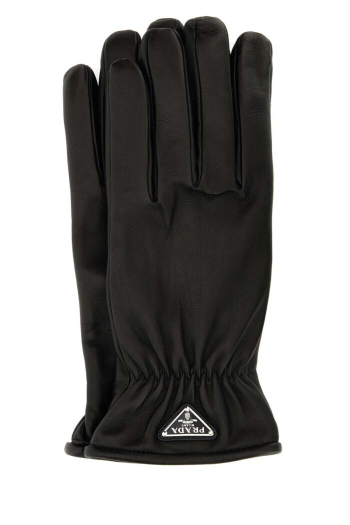 Black nappa leather gloves - Image 1