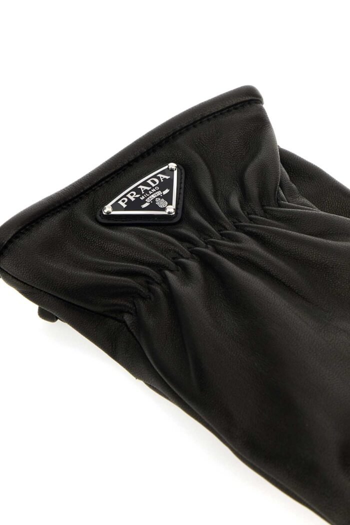 Black nappa leather gloves - Image 2