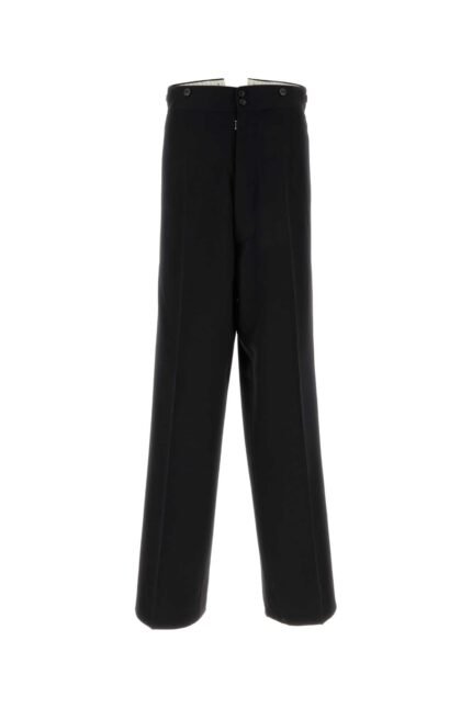 Black wool pant