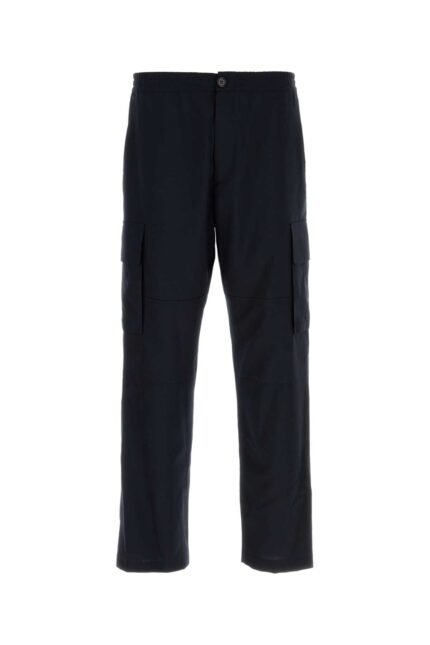 Midnight blue wool cargo pant