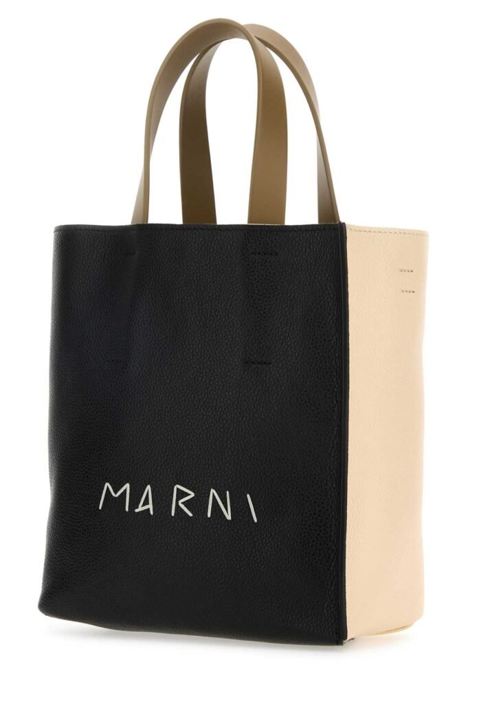 Two-tone leather mini Museo handbag - Image 2
