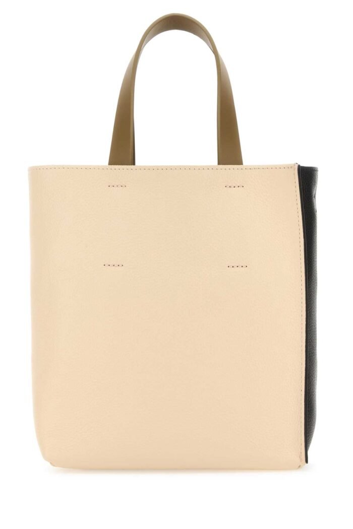Two-tone leather mini Museo handbag - Image 3