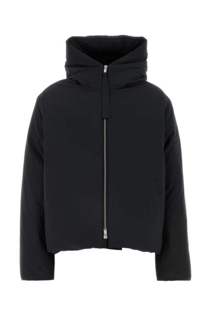 Black polyester down jacket