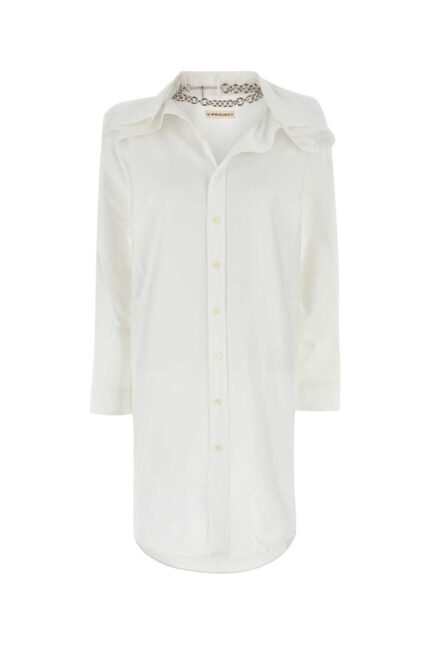 White oxford shirt dress