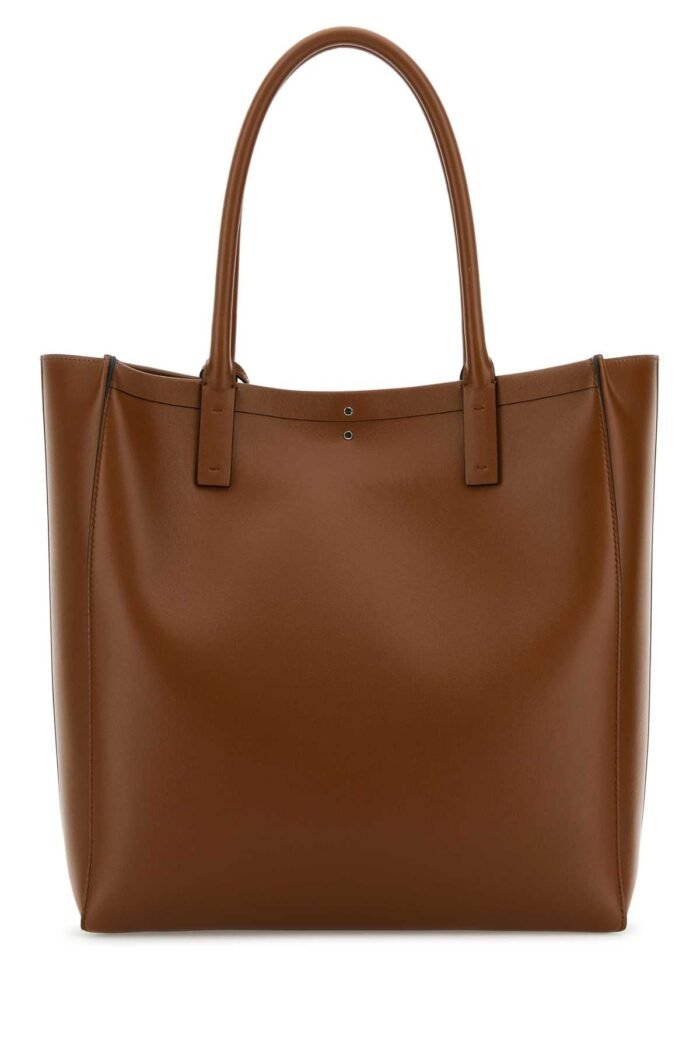 Caramel leather medium VLogo Locker shopping bag - Image 3
