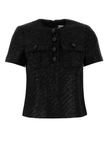 Black polyester blend top