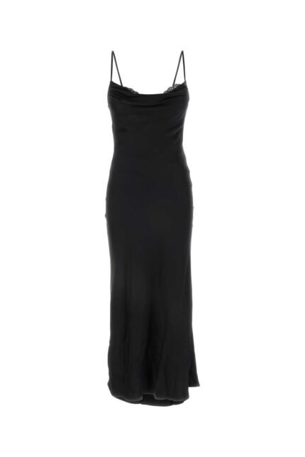 Black satin dress