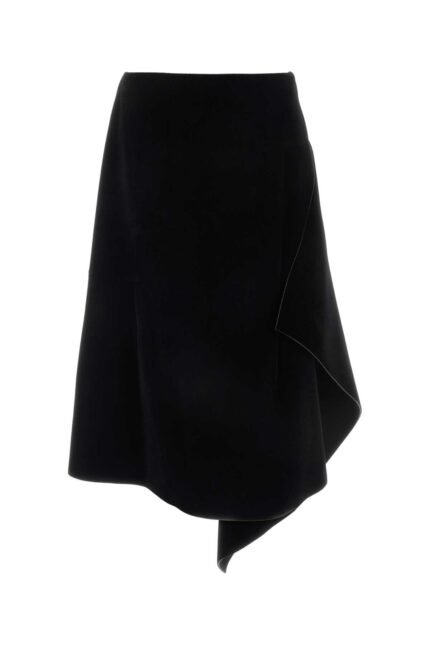 Black velvet skirt