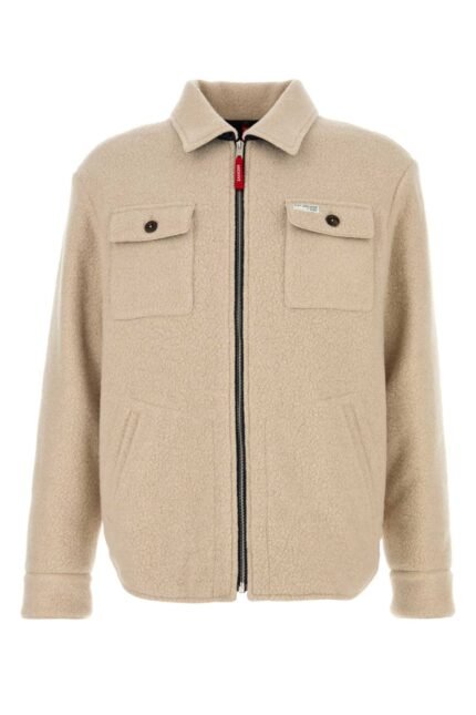 Sand wool blend jacket