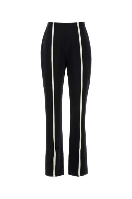 Black satin pant