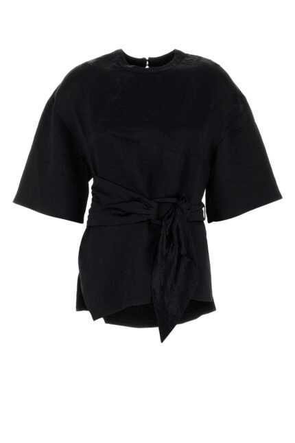 Black satin Besia t-shirt