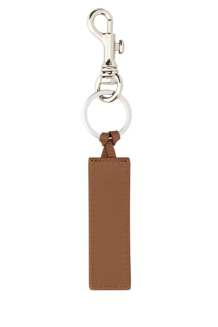 Brown leather key ring - Image 2