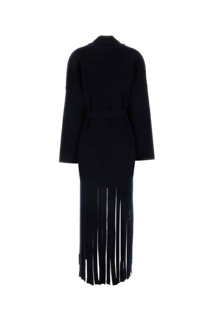 Midnight blue wool blend Electric Fringes coat - Image 2