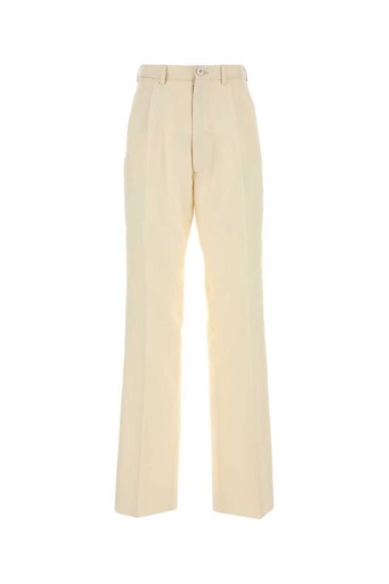 Cream mohair blend pant