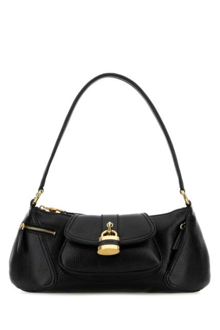 Black leather The 99 shoulder bag