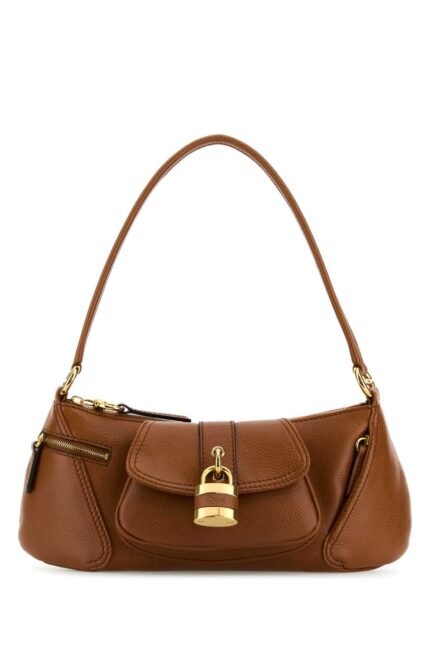 Caramel leather The 99 shoulder bag