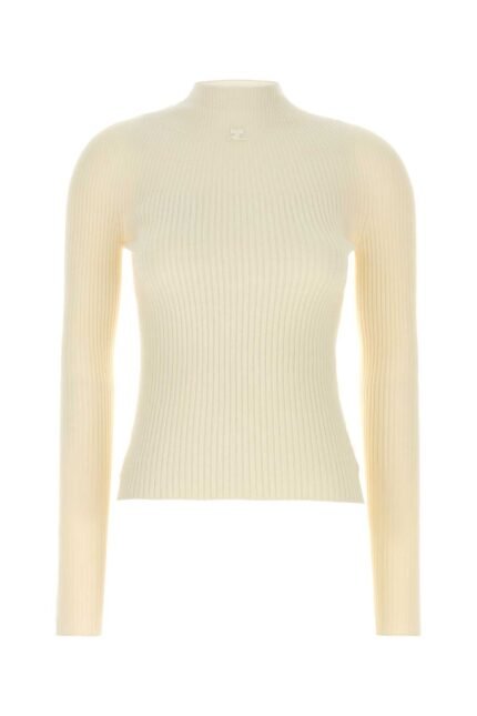 Ivory cotton blend sweater