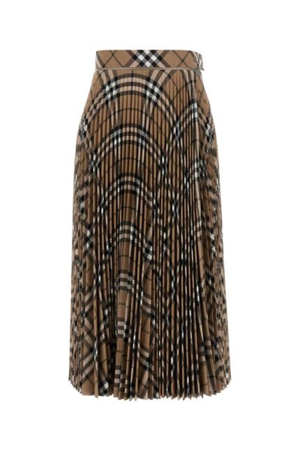 Embroidered polyester blend skirt