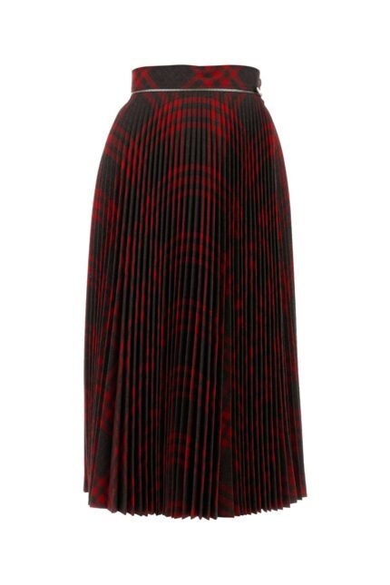 Embroidered jersey skirt