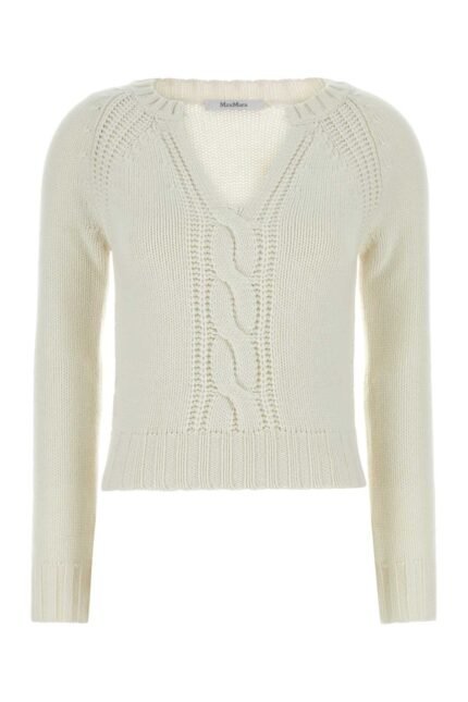 White cashmere Cancan sweater