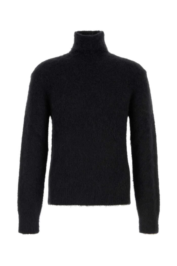 Black stretch mohair blend sweater - Image 1