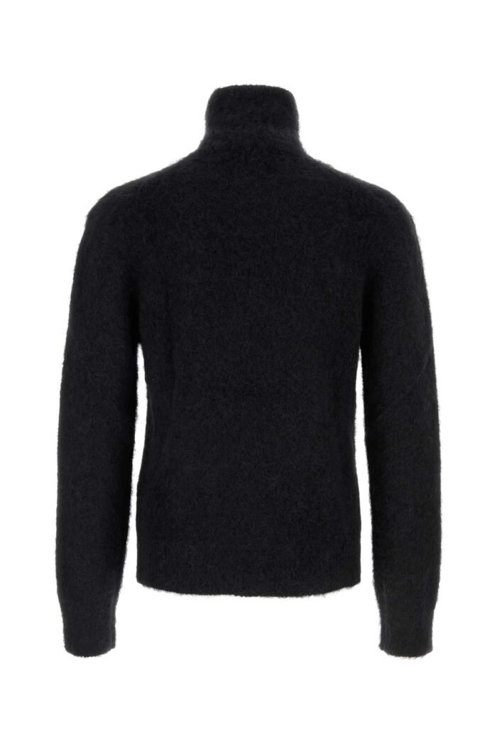 Black stretch mohair blend sweater - Image 2