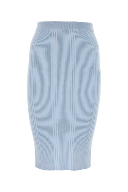 Pastel light-blue cotton skirt