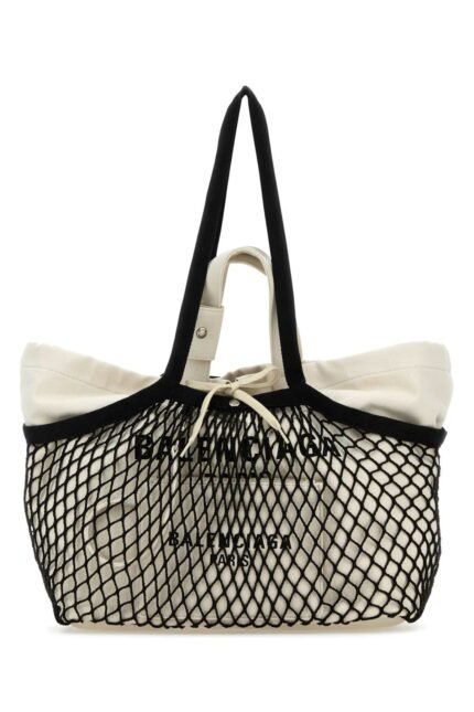 Two-tone canvas and mesh medium 24/7 shopping bag