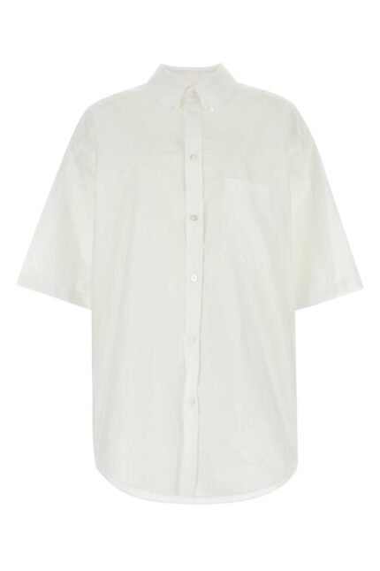 White poplin oversize shirt