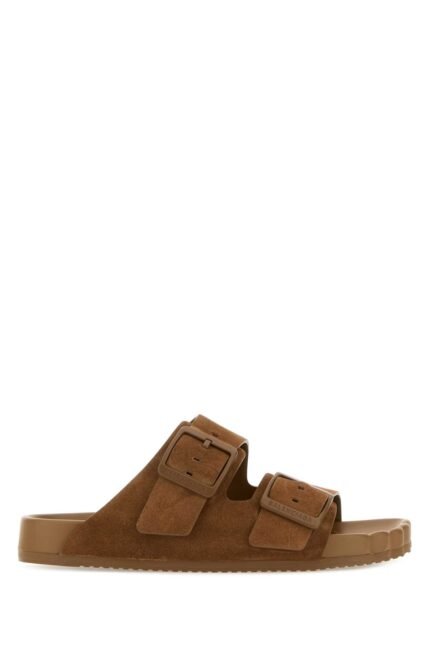 Camel suede Sunday slippers