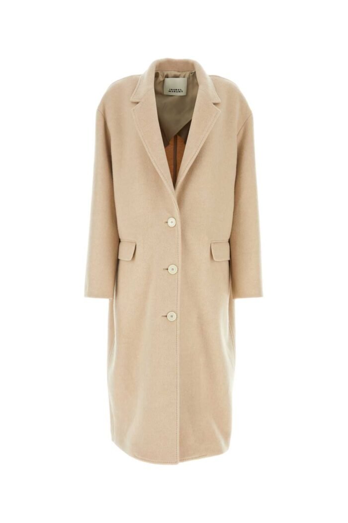 Sand wool blend Efezia coat - Image 1