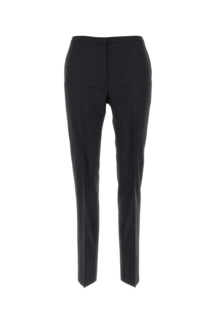 Dark grey stretch polyester blend pant