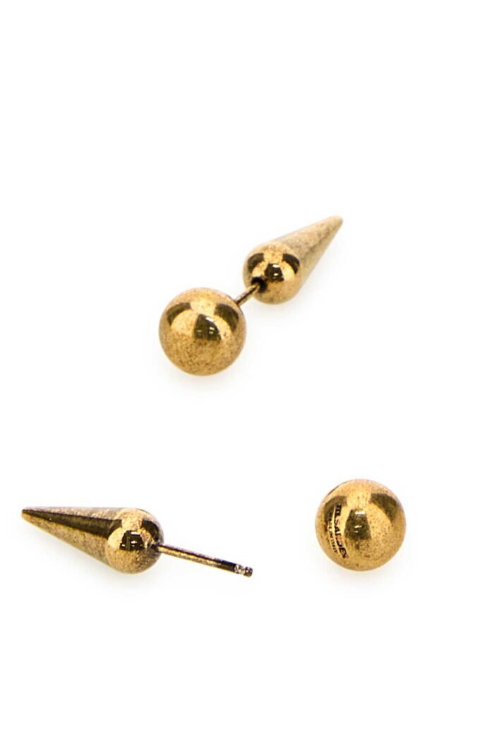 Gold metal earrings - Image 3